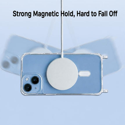 Clear Acrylic Airbag Magnetic Phone Case with Lanyard Holes, For iPhone 12 mini, For iPhone 11 Pro Max, For iPhone 11, For iPhone 11 Pro, For iPhone X / XS, For iPhone XR, For iPhone XS Max, For iPhone 8 Plus / 7 Plus