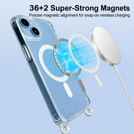 Clear Acrylic Airbag Magnetic Phone Case with Lanyard Holes, For iPhone 12 mini, For iPhone 11 Pro Max, For iPhone 11, For iPhone 11 Pro, For iPhone X / XS, For iPhone XR, For iPhone XS Max, For iPhone 8 Plus / 7 Plus