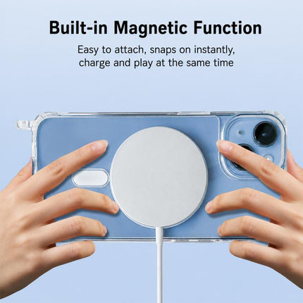Clear Acrylic Airbag Magnetic Phone Case with Lanyard Holes, For iPhone 12 mini, For iPhone 11 Pro Max, For iPhone 11, For iPhone 11 Pro, For iPhone X / XS, For iPhone XR, For iPhone XS Max, For iPhone 8 Plus / 7 Plus