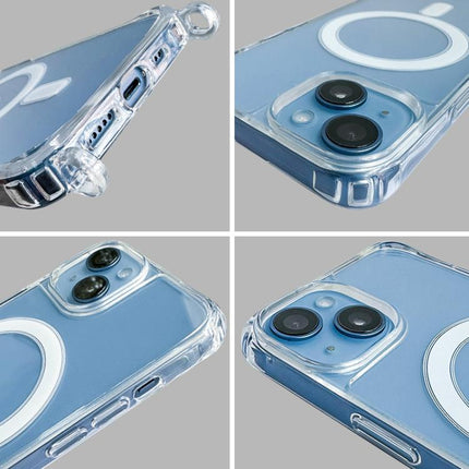 Clear Acrylic Airbag Magnetic Phone Case with Lanyard Holes, For iPhone 12 mini, For iPhone 11 Pro Max, For iPhone 11, For iPhone 11 Pro, For iPhone X / XS, For iPhone XR, For iPhone XS Max, For iPhone 8 Plus / 7 Plus