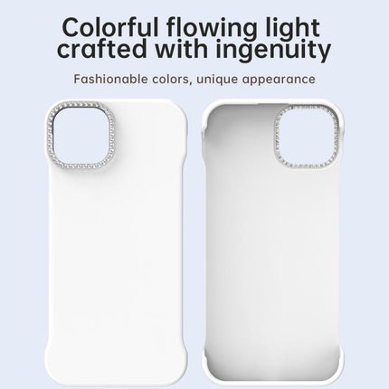 Candy Diamond Half-frame Frosted PC Hybrid TPU Phone Case, For iPhone 14 Plus, For iPhone 14, For iPhone 14 Pro