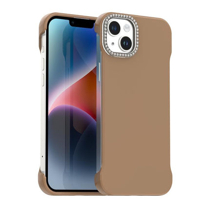Candy Diamond Half-frame Frosted PC Hybrid TPU Phone Case, For iPhone 14 Plus, For iPhone 14, For iPhone 14 Pro