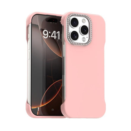 Candy Diamond Half-frame Frosted PC Hybrid TPU Phone Case, For iPhone Air, For iPhone 16 Pro Max, For iPhone 16 Pro