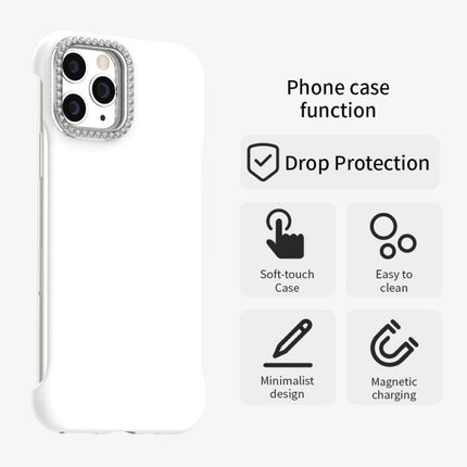 Candy Diamond Half-frame Frosted PC Hybrid TPU Phone Case, For iPhone 11 Pro