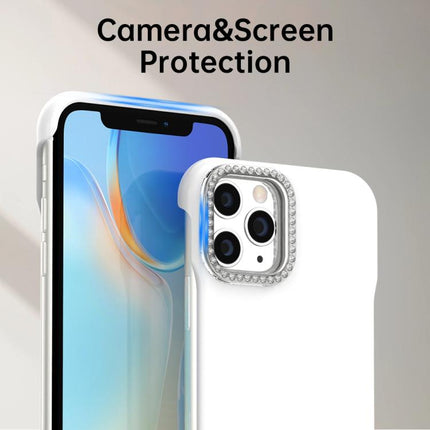 Candy Diamond Half-frame Frosted PC Hybrid TPU Phone Case, For iPhone 11 Pro