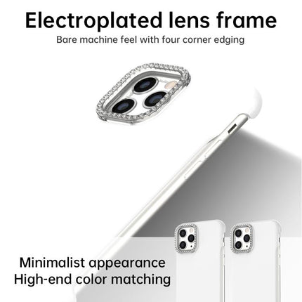 Candy Diamond Half-frame Frosted PC Hybrid TPU Phone Case, For iPhone 11 Pro