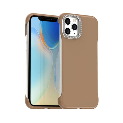 Candy Diamond Half-frame Frosted PC Hybrid TPU Phone Case, For iPhone 11 Pro