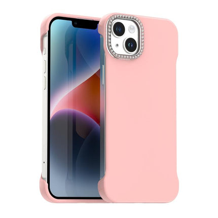 Candy Diamond Half-frame Frosted PC Hybrid TPU Phone Case, For iPhone 14 Plus, For iPhone 14, For iPhone 14 Pro