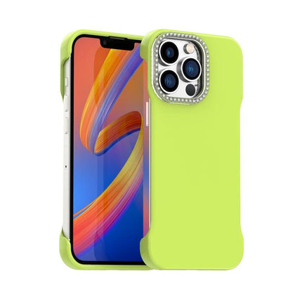 Candy Diamond Half-frame Frosted PC Hybrid TPU Phone Case, For iPhone 14 Pro Max, For iPhone 13 Pro Max, For iPhone 13 Pro