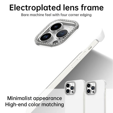 Candy Diamond Half-frame Frosted PC Hybrid TPU Phone Case, For iPhone 14 Pro Max, For iPhone 13 Pro Max, For iPhone 13 Pro