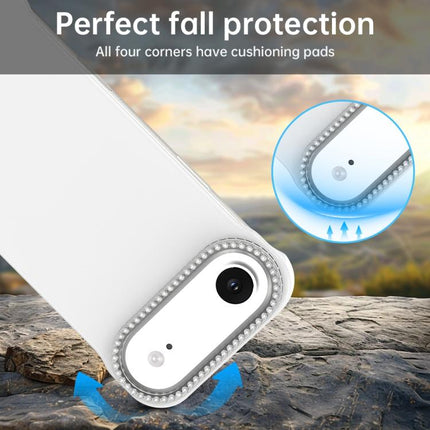 Candy Diamond Half-frame Frosted PC Hybrid TPU Phone Case, For iPhone Air, For iPhone 16 Pro Max, For iPhone 16 Pro