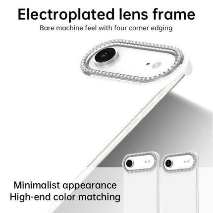 Candy Diamond Half-frame Frosted PC Hybrid TPU Phone Case, For iPhone Air, For iPhone 16 Pro Max, For iPhone 16 Pro