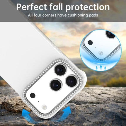 Candy Diamond Half-frame Frosted PC Hybrid TPU Phone Case, For iPhone 17 Pro Max, For iPhone 17 Pro, For iPhone 17