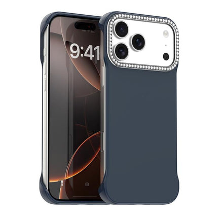Candy Diamond Half-frame Frosted PC Hybrid TPU Phone Case, For iPhone 17 Pro Max, For iPhone 17 Pro, For iPhone 17