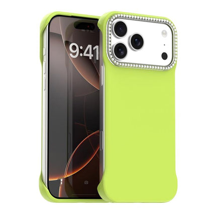 Candy Diamond Half-frame Frosted PC Hybrid TPU Phone Case, For iPhone 17 Pro Max, For iPhone 17 Pro, For iPhone 17