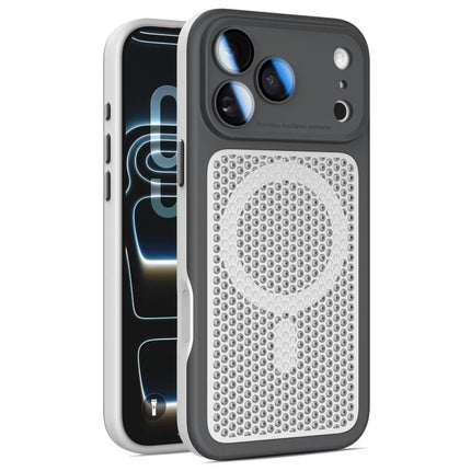 Armor Shield Mesh Cooling Magnetic Phone Case with Lens Film, For iPhone 17 Pro Max, For iPhone 17 Pro, For iPhone 17, For iPhone 16 Pro Max
