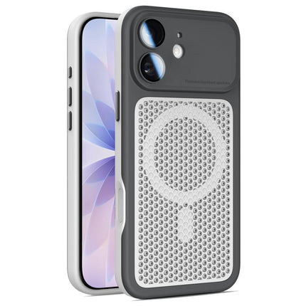 Armor Shield Mesh Cooling Magnetic Phone Case with Lens Film, For iPhone 17 Pro Max, For iPhone 17 Pro, For iPhone 17, For iPhone 16 Pro Max
