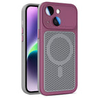 For iPhone 14 / 13 / Wine Red