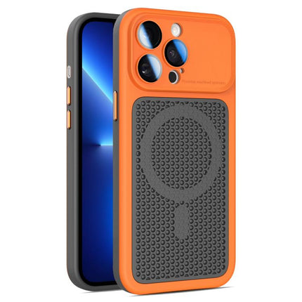 Armor Shield Mesh Cooling Magnetic Phone Case with Lens Film, For iPhone 14 Pro, For iPhone 14 Pro Max, For iPhone 13 Pro Max, For iPhone 13 Pro