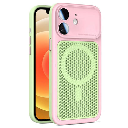 Armor Shield Mesh Cooling Magnetic Phone Case with Lens Film, For iPhone 12, For iPhone 12 Pro Max, For iPhone 12 Pro
