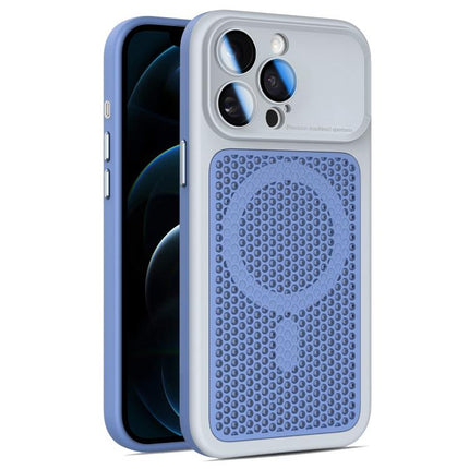 Armor Shield Mesh Cooling Magnetic Phone Case with Lens Film, For iPhone 12, For iPhone 12 Pro Max, For iPhone 12 Pro