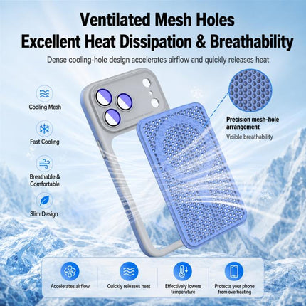 Armor Shield Mesh Cooling Magnetic Phone Case with Lens Film, For iPhone 12, For iPhone 12 Pro Max, For iPhone 12 Pro