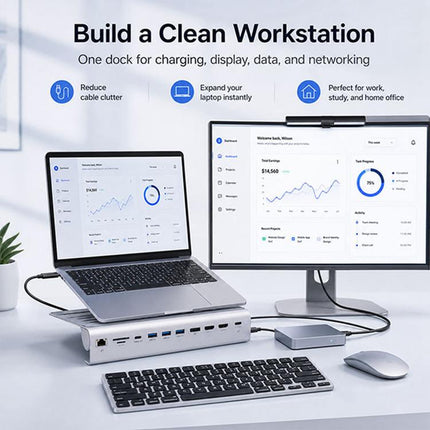 BYL-2601 Multifunctional 11-in-1 Laptop Stand Docking Station