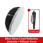UB-85S Black Silver Umbrella with Softbox