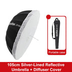 UB-105S Black Silver Umbrella with Softbox
