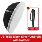 UB-165S Black Silver Umbrella with Softbox