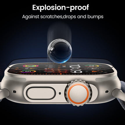 2pcs Easy Install Box Dust-Free Screen-printed Tempered Glass Film, For Apple Watch Series 6 / 5 / 4 / SE 44mm, For Apple Watch Series 6 / 5 / 4 / SE 40mm, For Apple Watch Series 11 / 10 46mm, For Apple Watch Series 11 / 10 42mm                        ...