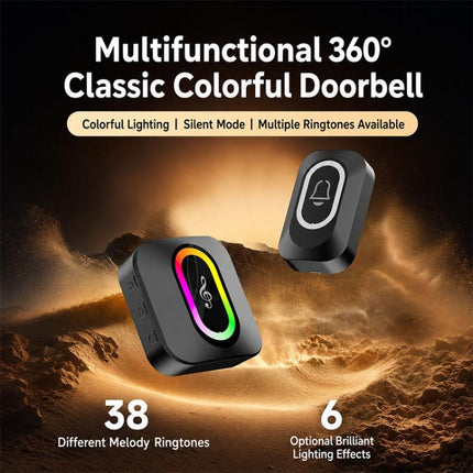 XY-809 Smart Waterproof Home Wireless Doorbell Elderly Wireless Elderly and Patients Emergency Call Button Doorbell, US Plug, EU Plug
