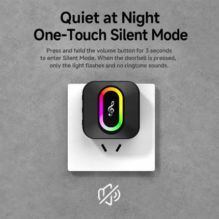 XY-809 Smart Waterproof Home Wireless Doorbell Elderly Wireless Elderly and Patients Emergency Call Button Doorbell, US Plug, EU Plug