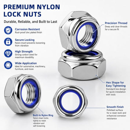 Anti-Slip Hexagonal Nut Plug 150PCS, M4-M6