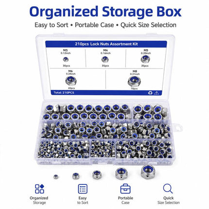 Anti-Slip Hexagonal Nut Plug 150PCS, M4-M6
