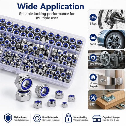 Anti-Slip Hexagonal Nut Plug 150PCS, M4-M6
