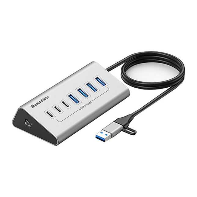 Blueendless Type-C / USB-C 2 in 1 Multifunctional HUB Docking Station US Plug, 7 Ports Hub, 10 Ports Hub