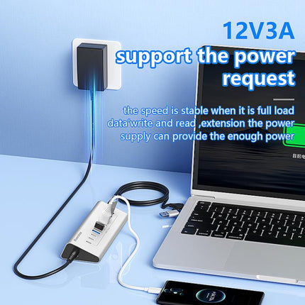Blueendless Type-C / USB-C 2 in 1 Multifunctional HUB Docking Station US Plug, 7 Ports Hub, 10 Ports Hub