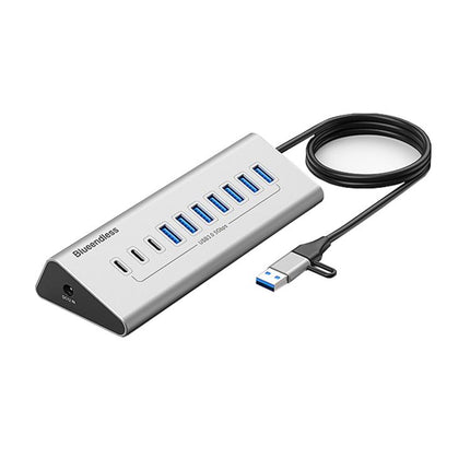 Blueendless Type-C / USB-C 2 in 1 Multifunctional HUB Docking Station US Plug, 7 Ports Hub, 10 Ports Hub