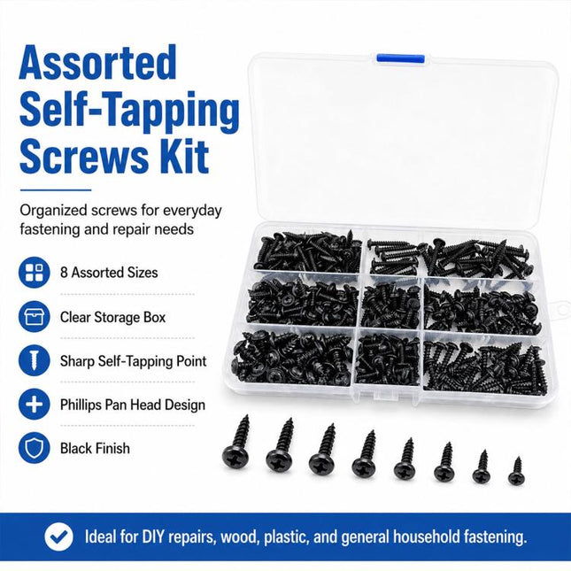 340 PCS / Set Phillips Self-tapping Screw, 340 PCS / Set
