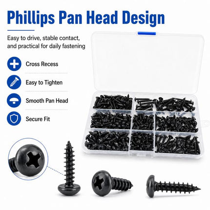 340 PCS / Set Phillips Self-tapping Screw, 340 PCS / Set