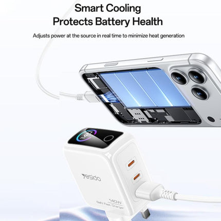 Yesido YC158 140W Dynamic Digital Display Charger, UK Plug