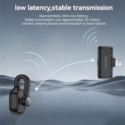Yesido KR24 AI Noise Reduction Lavalier Microphone with 8 Pin Receiver, KR24