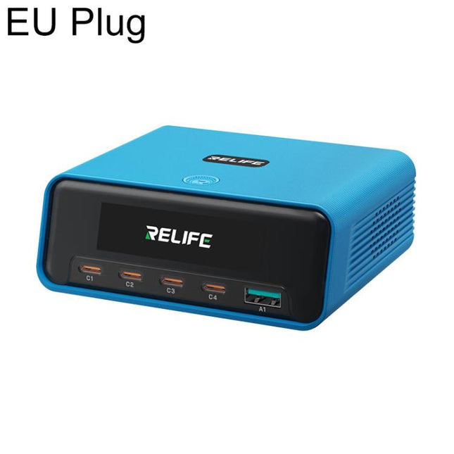 RELIFE Q8 165W GaN Intelligent Multi-Port Digital Display Charger, EU Plug, AU Plug, UK Plug, US Plug