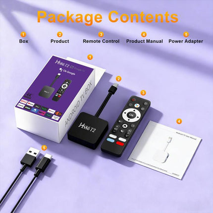 HS86 T2 Android 14 Mini HD TV Stick with Remote Control, 2GB+16GB, RK3518 Cortex-A53 Quad-Core, EU Plug, US Plug, UK Plug, AU Plug