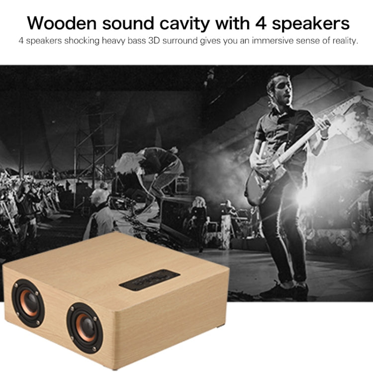 Q5 Wooden Bluetooth Speaker, Support TF Card & 3.5mm AUX, Q5