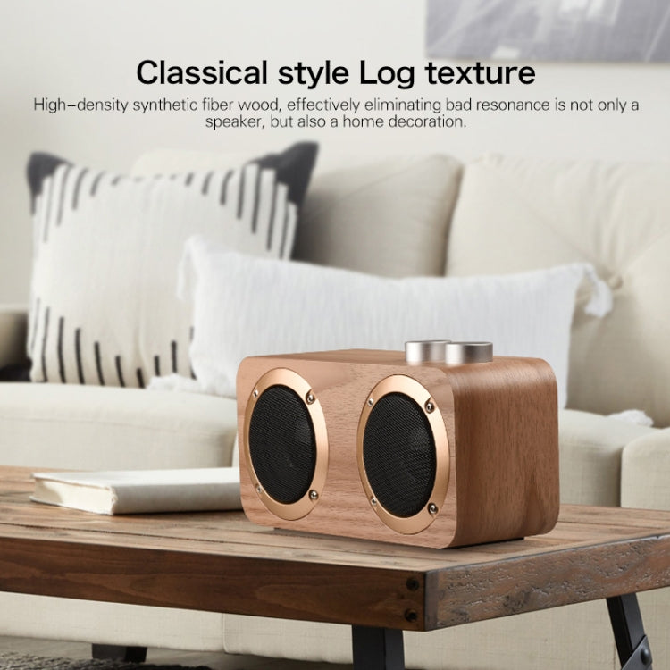 Q7 Subwoofer Wooden Bluetooth Speaker, Support TF Card & U Disk & 3.5mm AUX, Q7