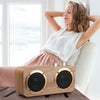 Q7 Subwoofer Wooden Bluetooth Speaker, Support TF Card & U Disk & 3.5mm AUX, Q7