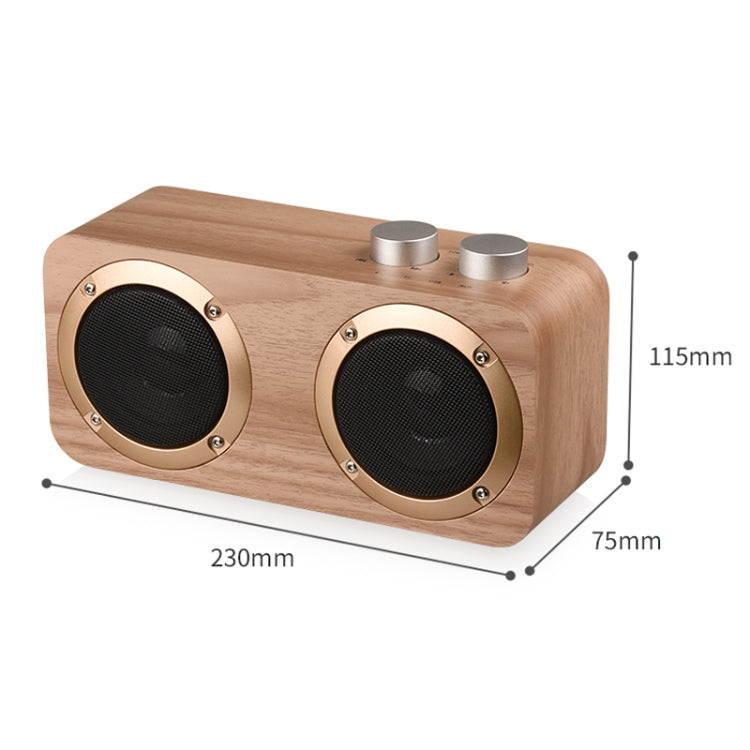 Q7 Subwoofer Wooden Bluetooth Speaker, Support TF Card & U Disk & 3.5mm AUX, Q7