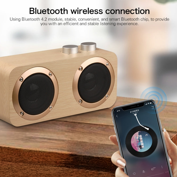 Q7 Subwoofer Wooden Bluetooth Speaker, Support TF Card & U Disk & 3.5mm AUX, Q7